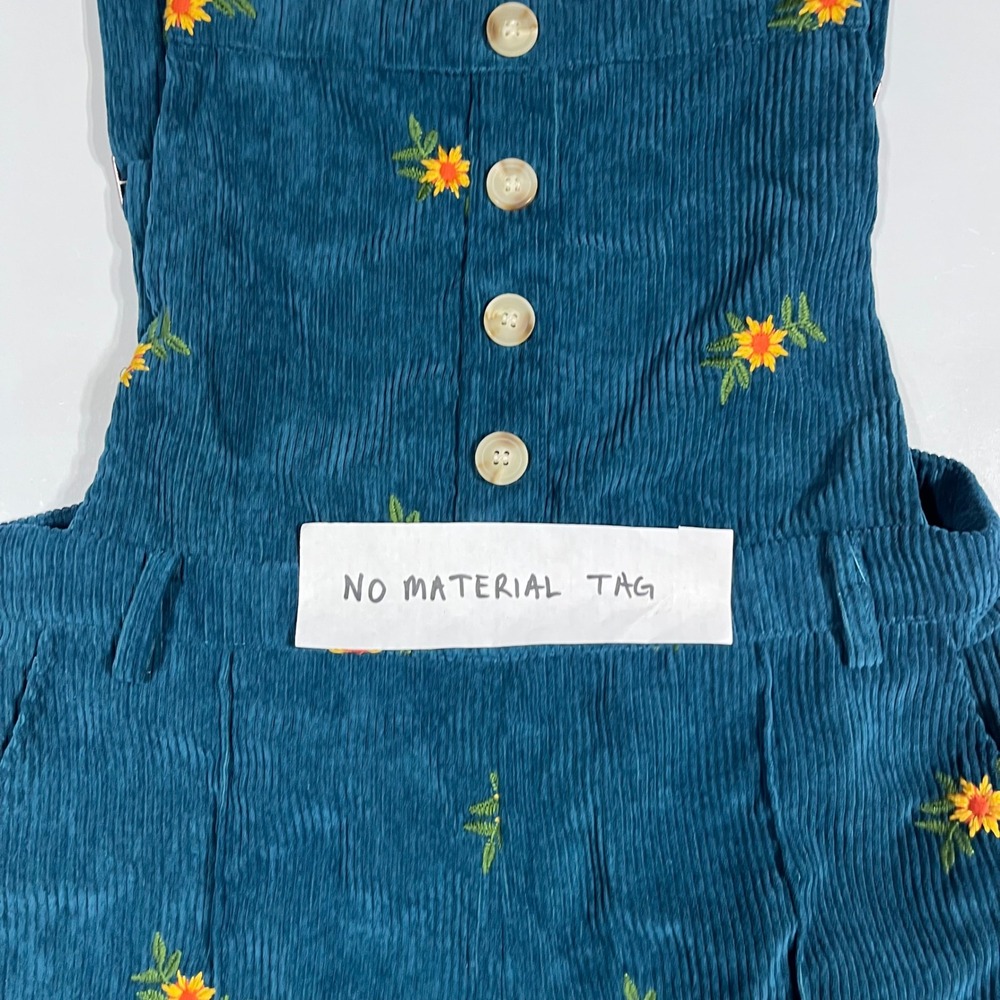 Cider 90s Fairy Grunge Corduroy Sunflower Embroidered Overalls Wide Leg Large - Picture 9 of 10